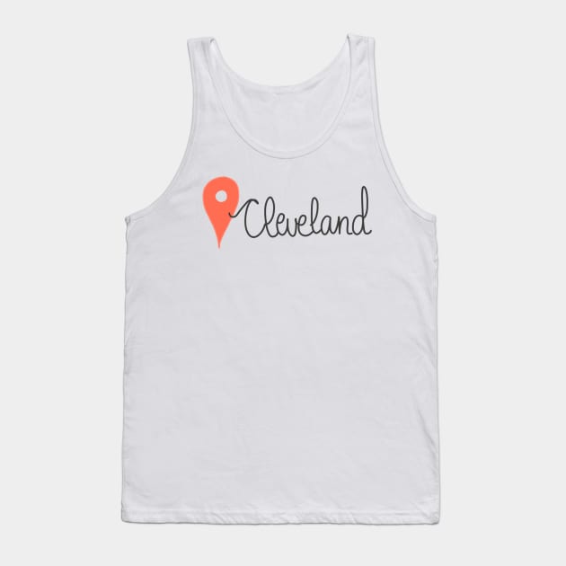 Cleveland Location Pin Tank Top by AlishaMSchil